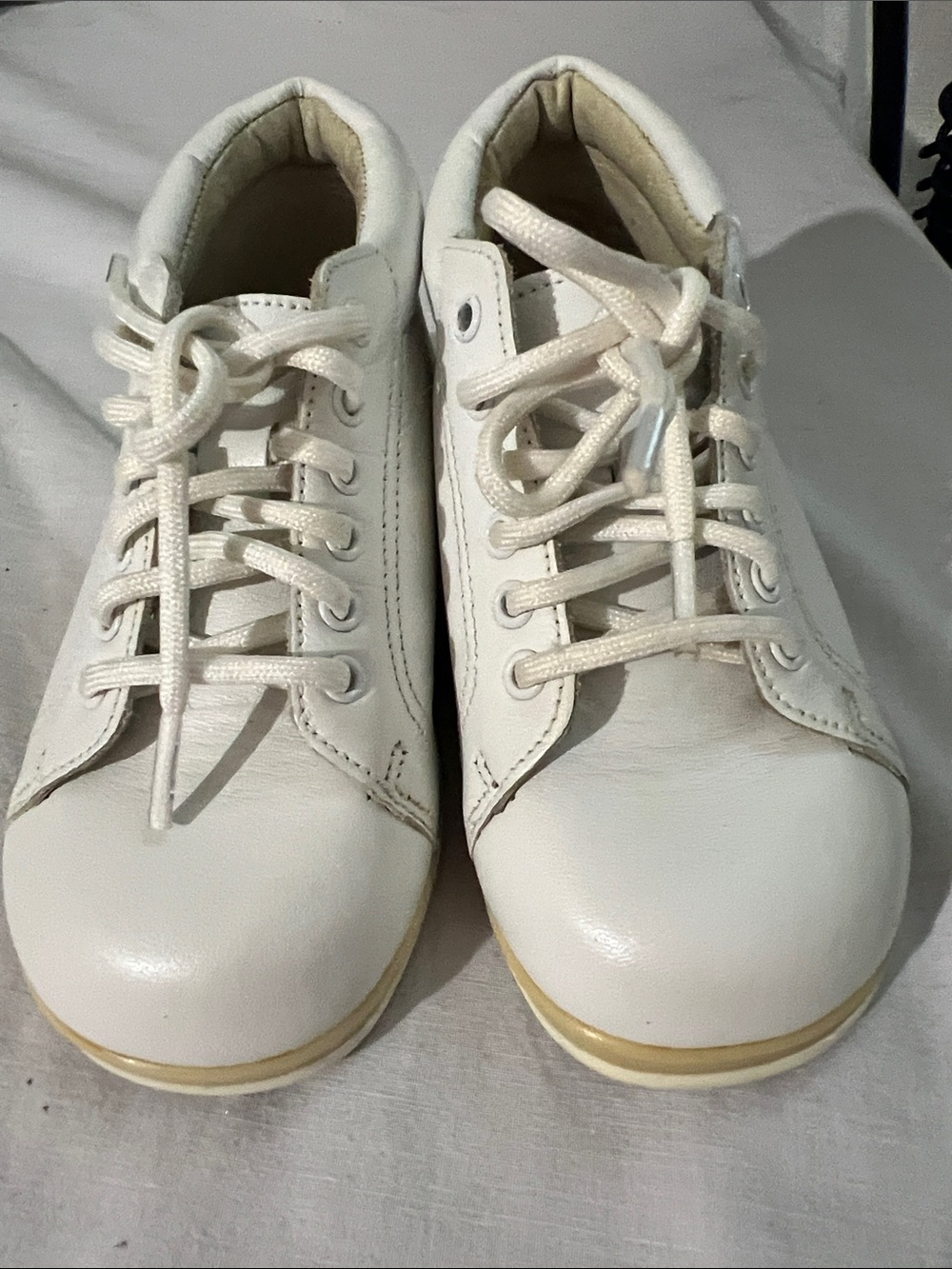 Jumping Jacks Girls White Lace-Up Sneakers